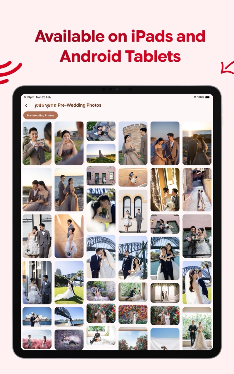 Available on iPads and Android Tablets